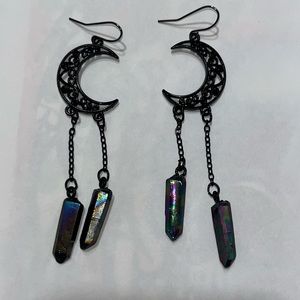 Moon crystal earrings